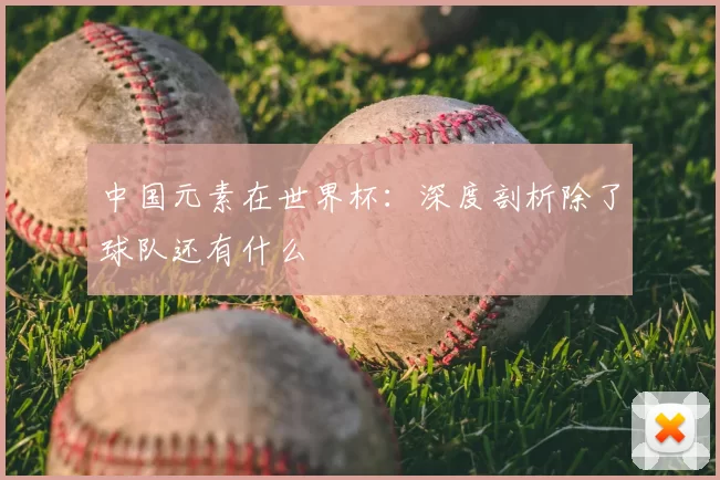 中国元素在世界杯：深度剖析除了球队还有什么