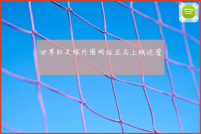 世界杯足球外围网址正式上线运营